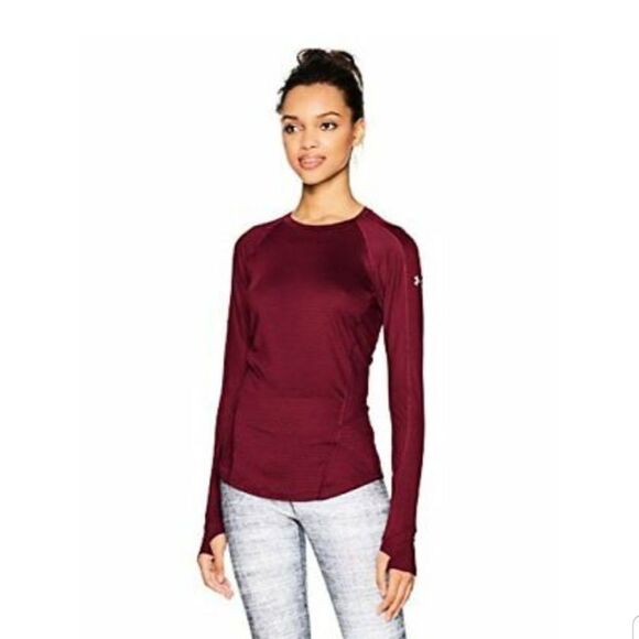 Under Armour Cold Gear Reactor Run Workout Top Large Long Sleeve Round Neck - Picture 1 of 9